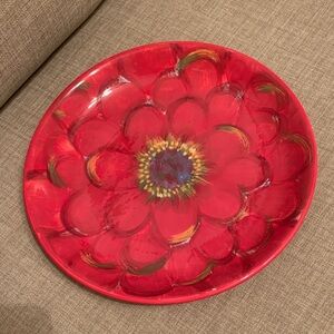 Azalea Red 222 Fifth Floral Plate